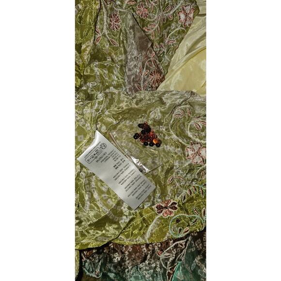 New Free People Into The Nights Maxi Dress $298 X-SMALL Forest Combo EMBROIDERED - Picture 5 of 8